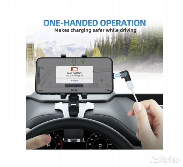 Магнитный переходник Macbook Type-C угловой 120W Ч