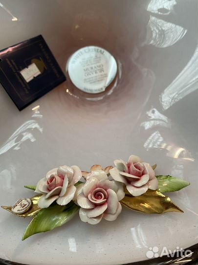 Ваза для фруктов на ножке white crystal