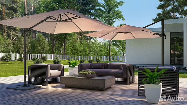 Зонт для дачи и сада усиленный