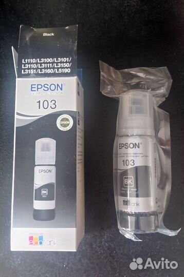 Контейнер с чернилами Epson C13T00S14A, (103) черн