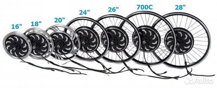 Мотор-колесо 1500Вт (3000Вт в пике) заднее