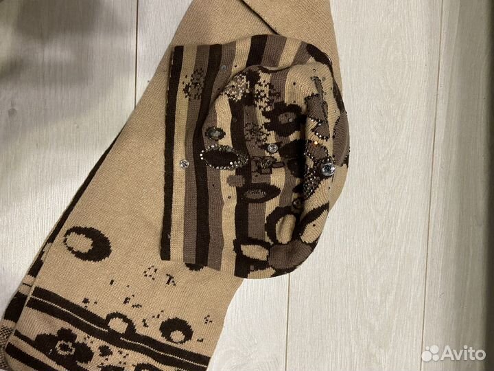 Берет и шарф женский вязаный