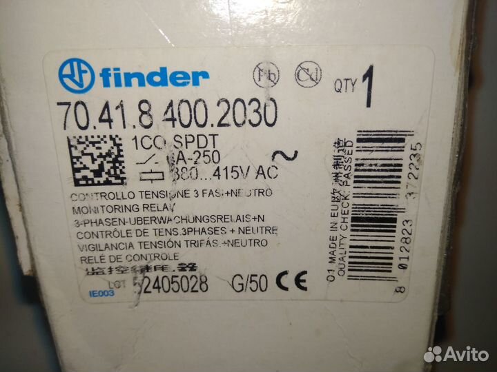 Реле контроля фаз Finder