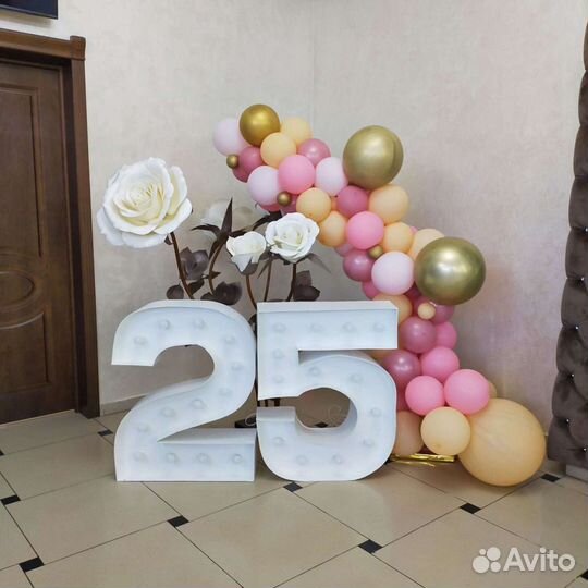 Аренда цифр с лампочками