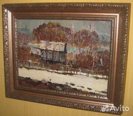 Живопись Масло Пейзаж Картина Зима