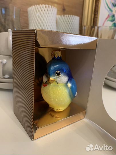 Новогодняя ёлочная игрушка синичка, Ариель