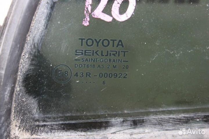 Форточка двери задняя правая Toyota Corolla 9 E120