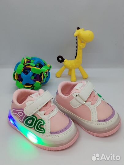 Кроссовки детские 17 размер с подсветкой Кристины