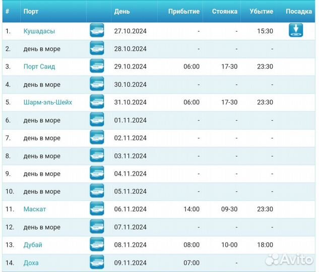 Морской круиз