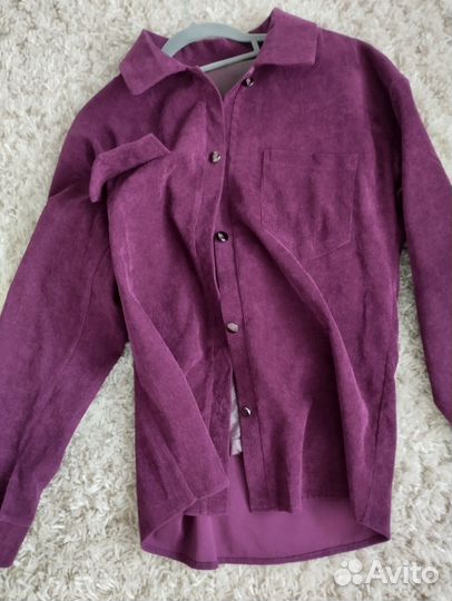 Вельветовая рубашка женская