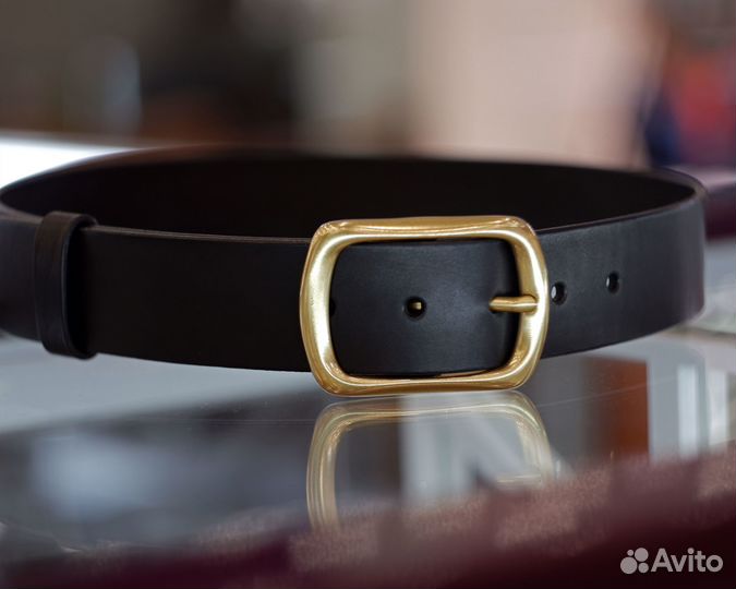 Ремень из натуральной кожи 40 мм Чёрный
