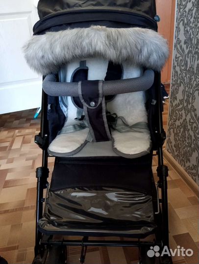 Коляска сани с колесами