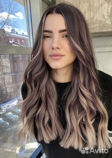 Окрашивание волос, выход из чёрного, стрижки