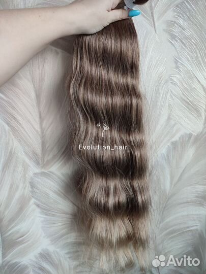 Биопротеиновые волосы на трессе волна 75см 100гр