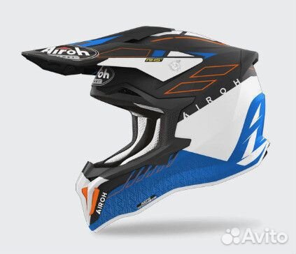 Кроссовый шлем Airoh strycker skin Blue Matt