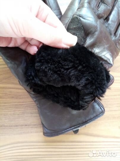 Перчатки зимние 7,5 кожа/мех