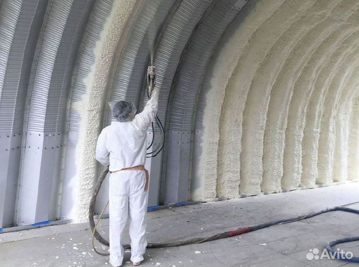 Утепление напылением ППУ от 100м2
