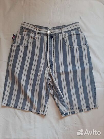 Джинсовые шорты, размер 42, высокая посадка