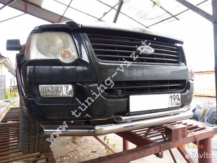 Двойная дуга передняя нержавейка Ford Explorer