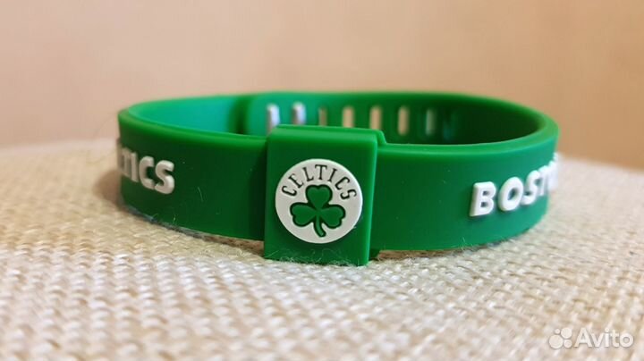 Силиконовый регулируемый браслет Boston Celtics