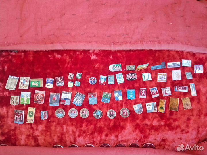 Значки СССР гербы, города