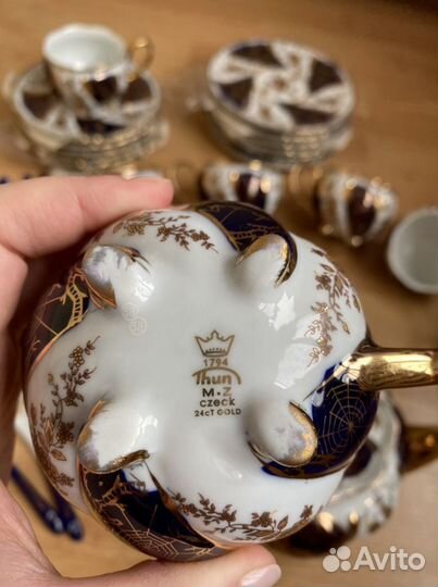 Сервиз чайный Чешский Кобальт новый