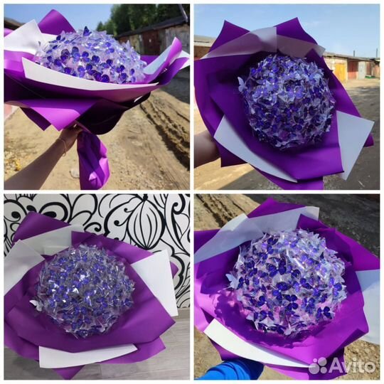 Светящийся букет из бабочек