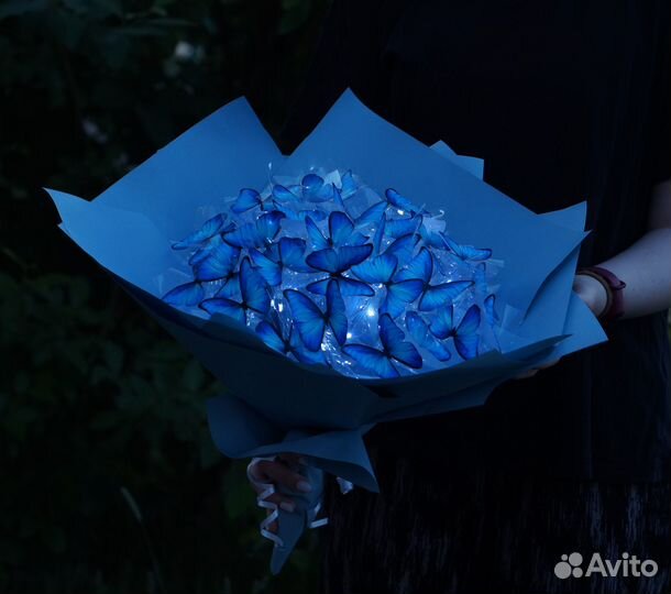 Букет из конфет с бабочками