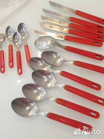 Ложки столовые, чайные, ножи, винтаж 90-е, Польша