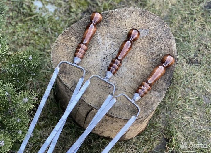 Двойной шампур из нержавейки