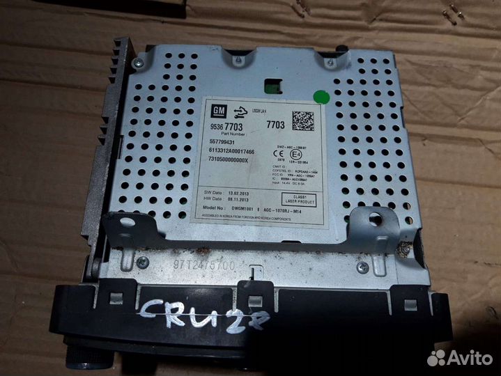 Магнитола chevrolet cruze