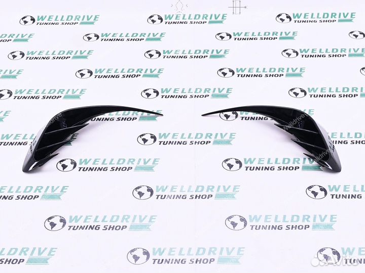 Жабры в задний бампер BMW 3 G21 pre lci черные