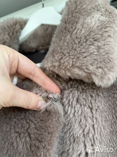 Шуба из натуральной овечьей шерсти