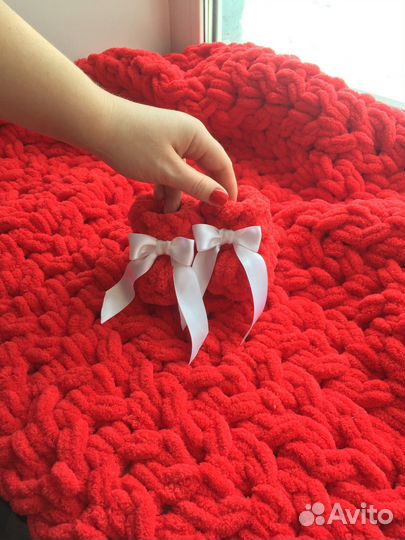 Детский плед плюшевый