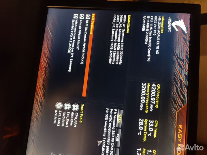 Aorus z590 elite ax+ i5 11400