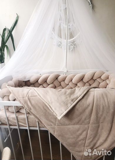 Бортик косичка коса в кроватку