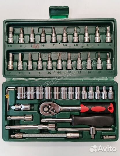 Набор инструментов, набор ключей, головок 46 шт
