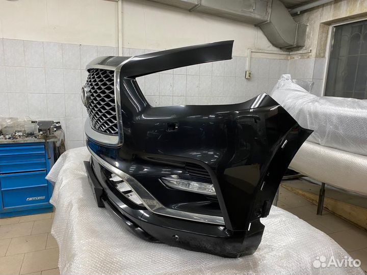 Бампер передний и задний в сборе на инфинити QX 80