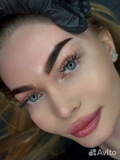 Перманентный макияж бровей губ и век татуаж