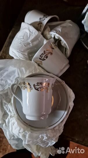 Комплект 4 шт чашки и 4 блюдце СССР