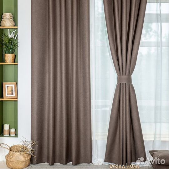 Комплект портьер блэкаут Массимо Цикорий шторы