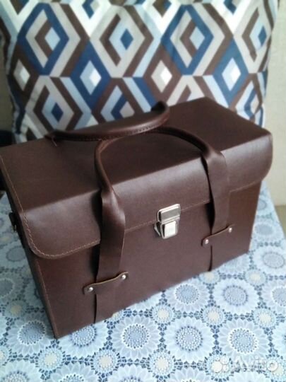 Винтажный ретро Кофр из натуральной кожи