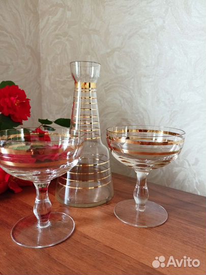 Фужеры и графин СССР 60-х гг