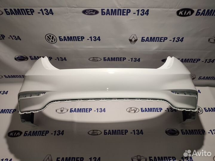 Задний бампер hyundai solaris Белый PGU