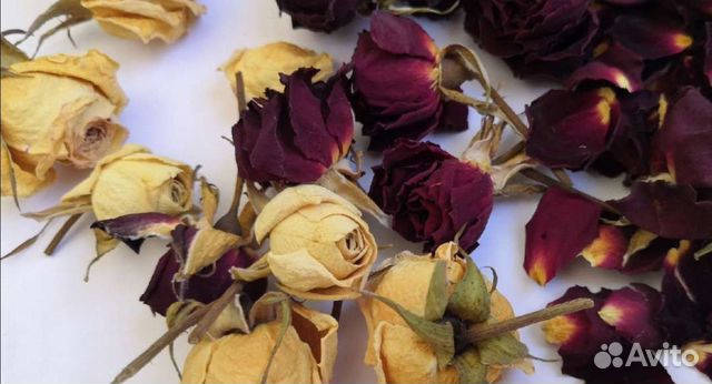 Сухоцветы, розы, лепестки для творчества 25 гр