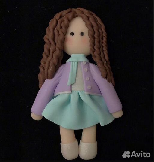 Кружка с декором из полимерной глины