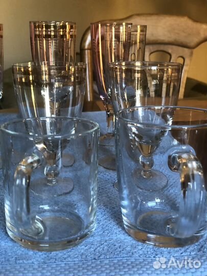 Рюмки и бокалы цветное стекло СССР