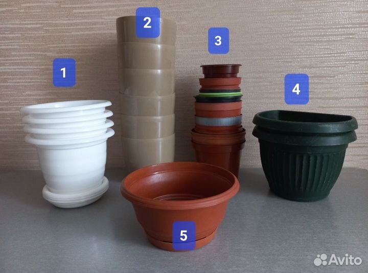 Цветочные горшки бу