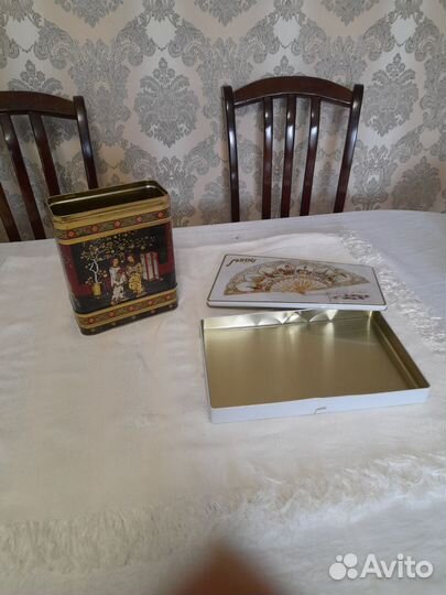 Коробка для хранения с крышкой металлические