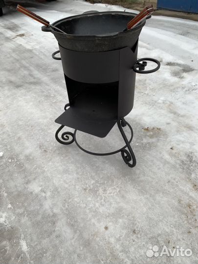 Печь (очаг) под казан каваная